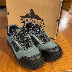 Black and Gray Athletic or work Shoes with Chunky Silhouette